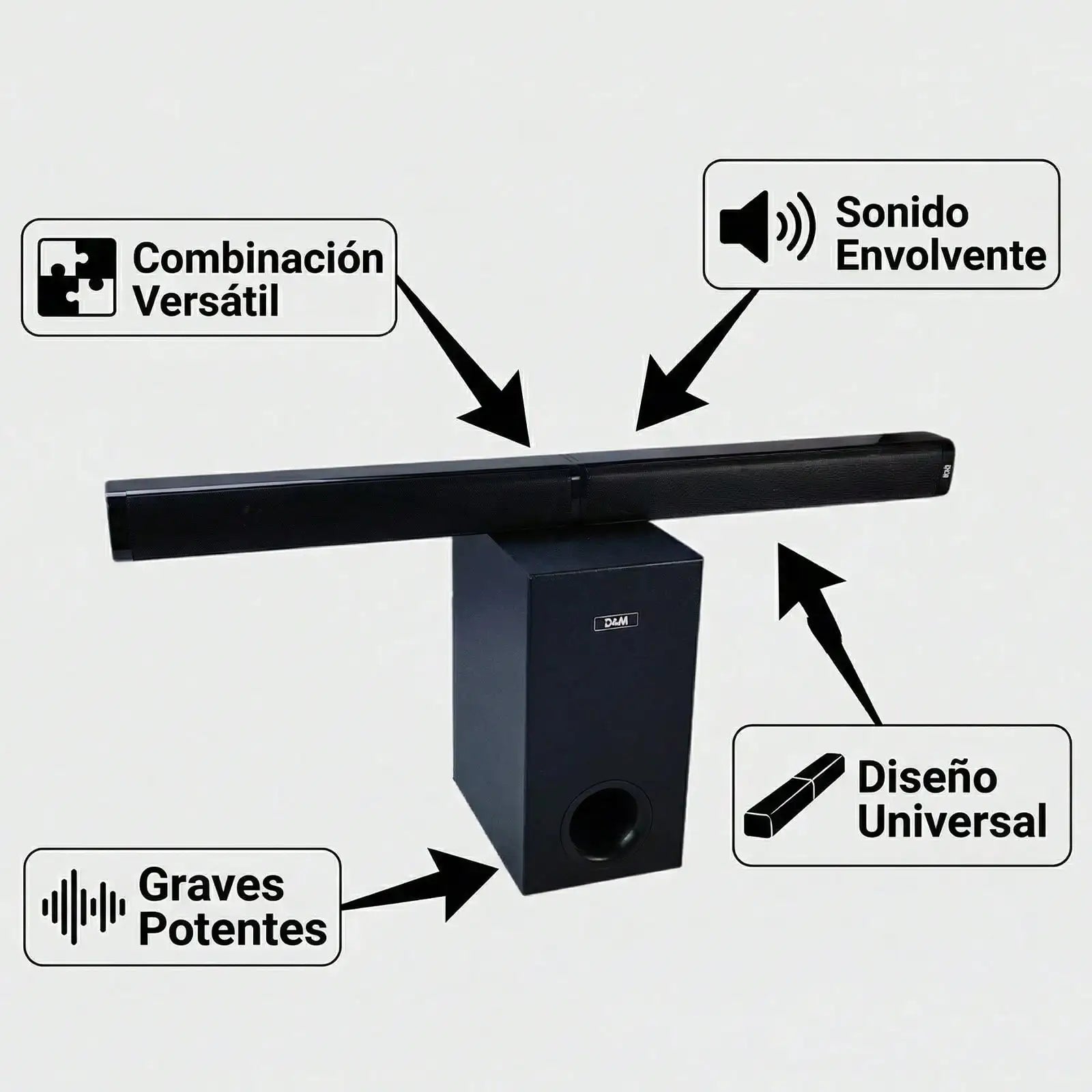 3.1 Barra de sonido con Subwoofer