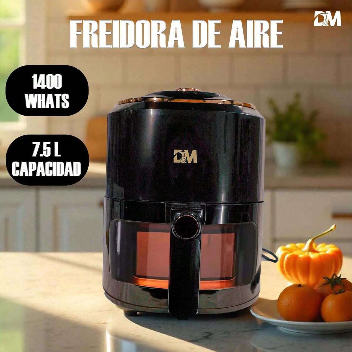 7,5L Freidora de Aire con Ventana Visual