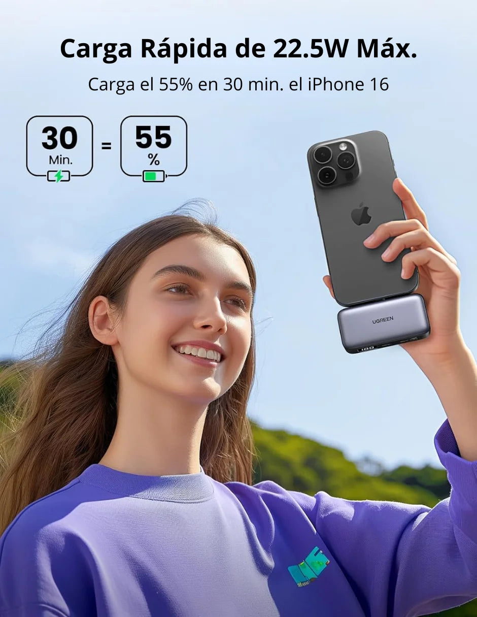 Ugreen 5000mAh Type C 22.5W Power Bank with LED display