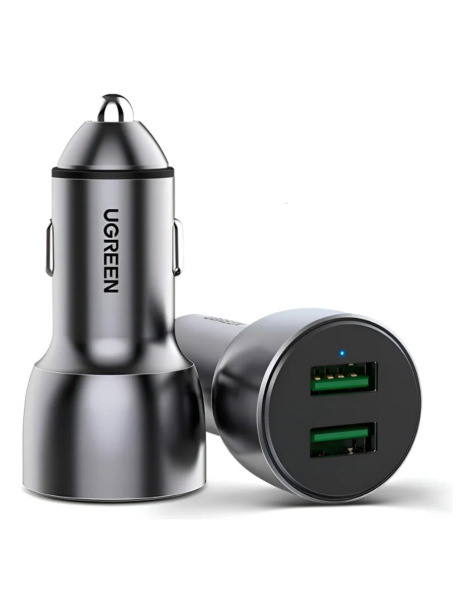 Ugreen 10144 36w Dual Usb-a Qc 3.0 Aluminum Car Charger