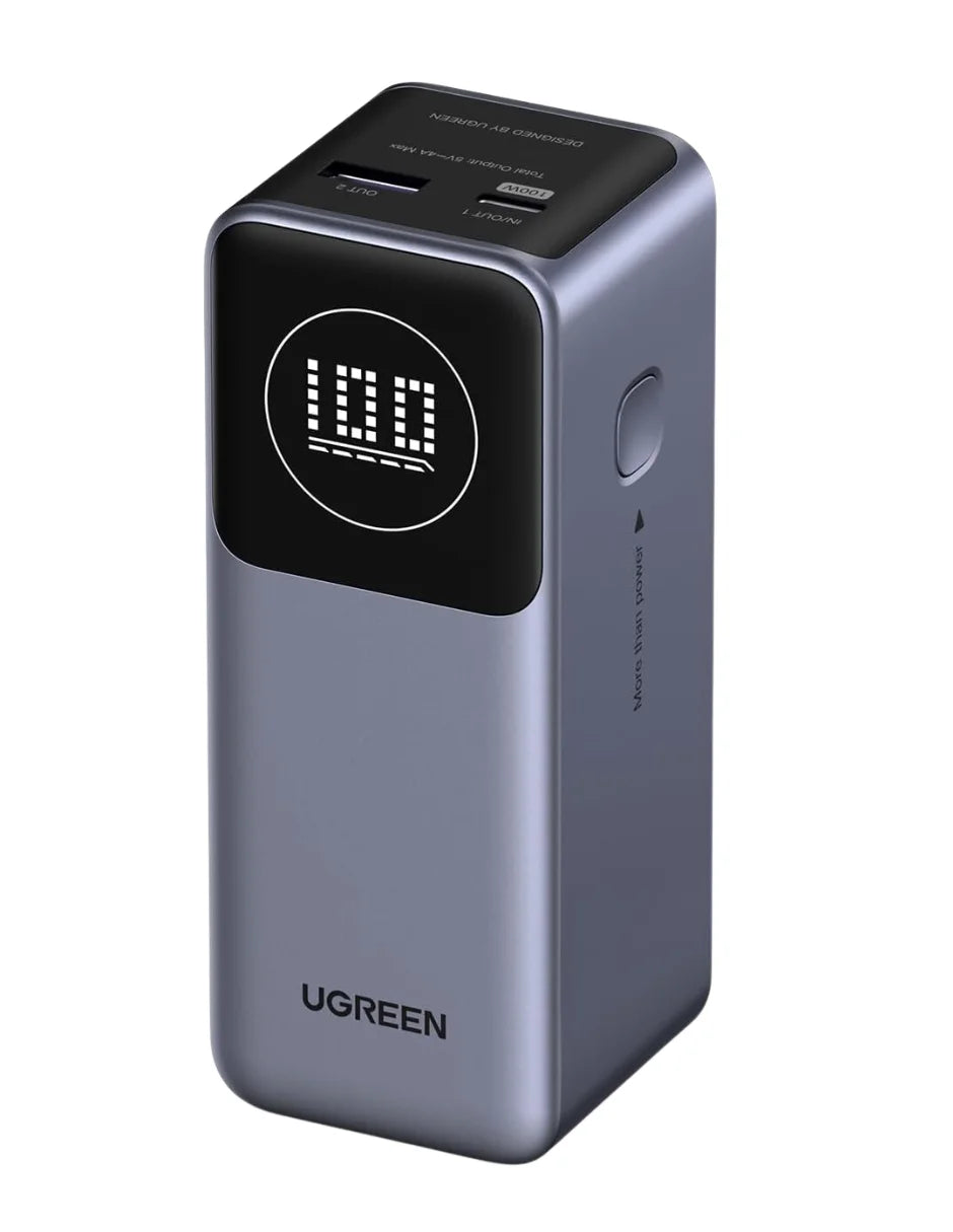 Nexode Ugreen Power Bank 12,000mAh 100W with Digital Display Gray