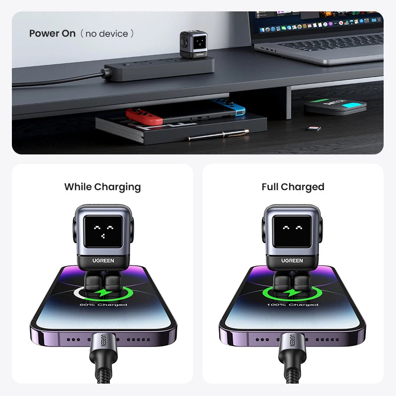 Cargador GaN 65W/30W UGREEN Robot