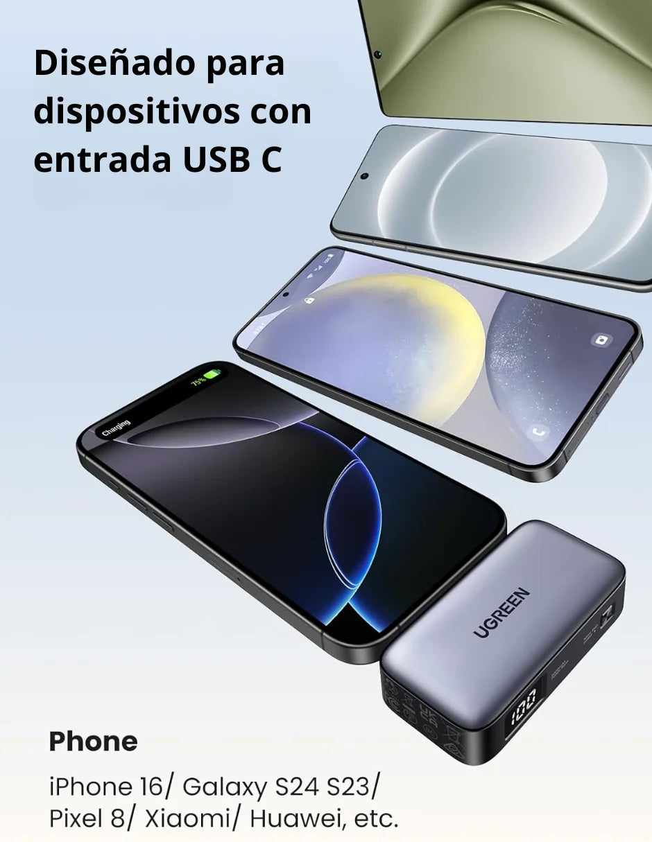 Ugreen 5000mAh Type C 22.5W Power Bank with LED display