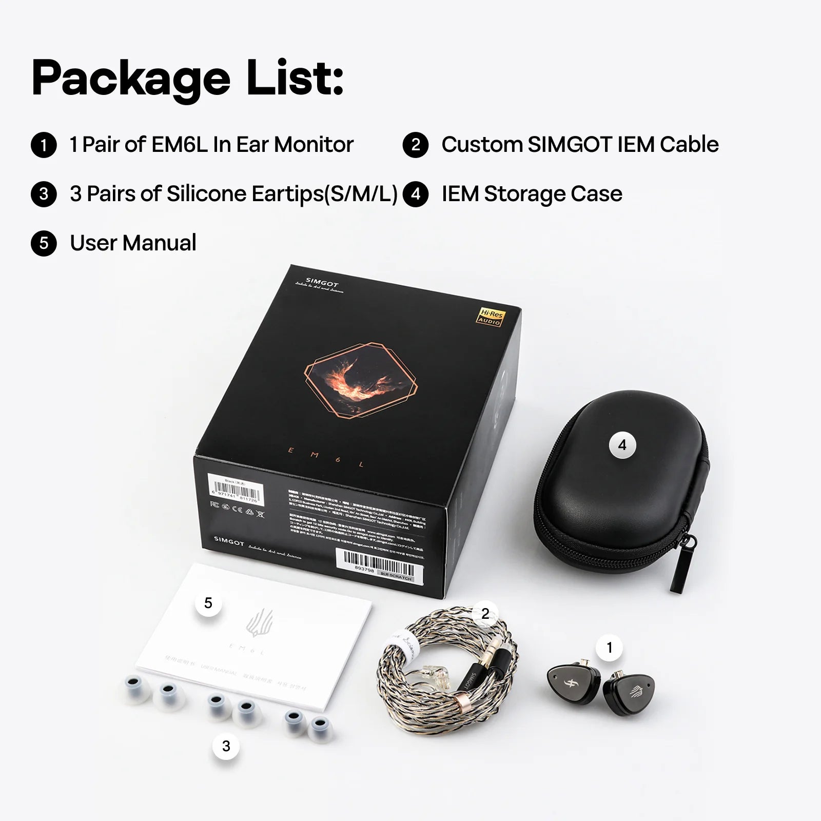 Audífonos SIMGOT EM6L 1DD + 4BA