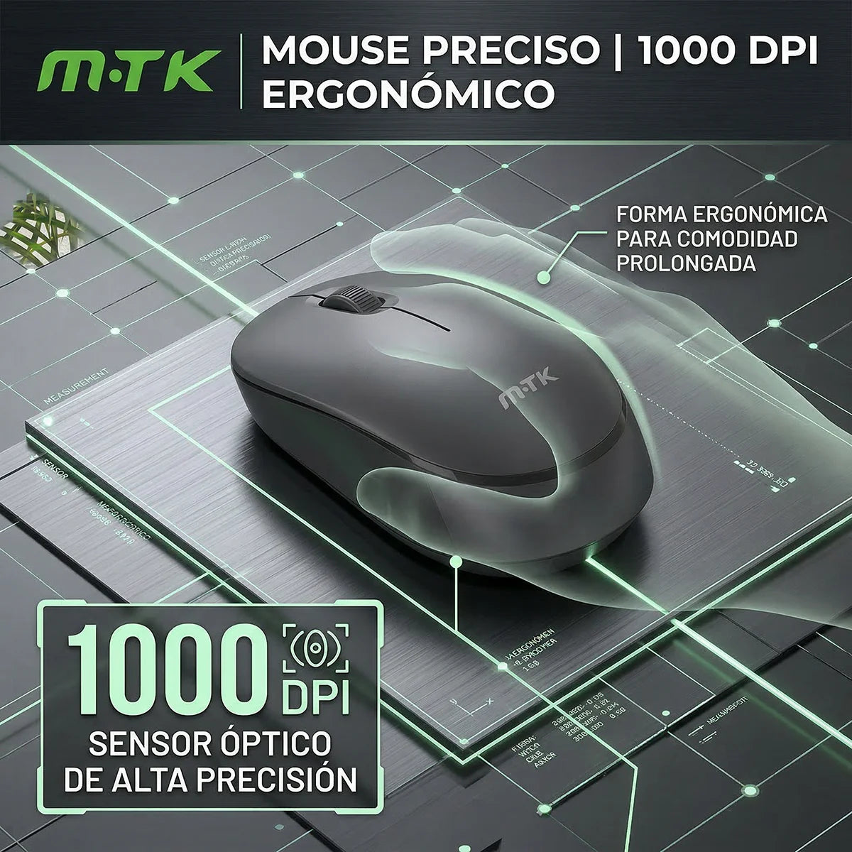 Mtk 2.4Ghz Wireless Teclado y Mouse Kit