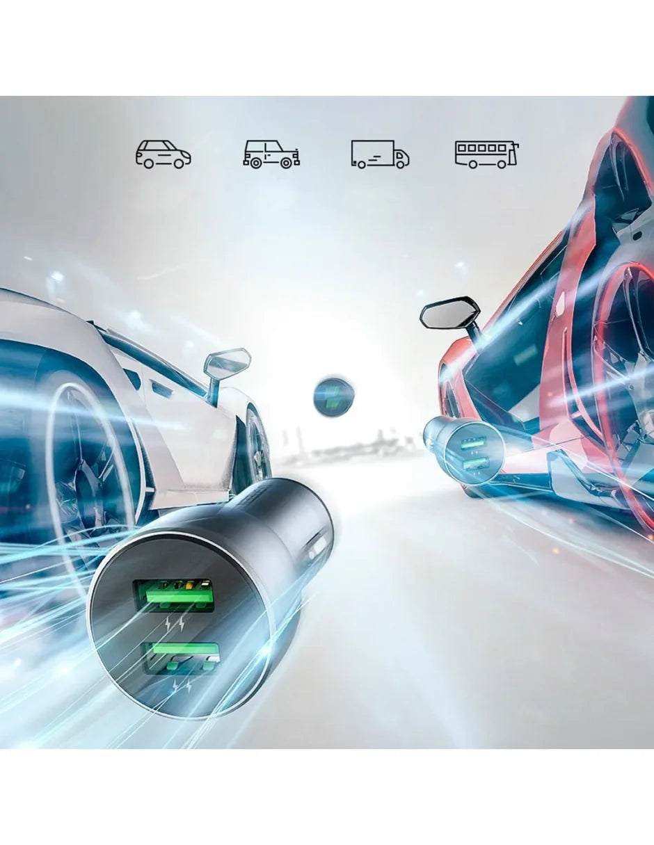 Ugreen 10144 36w Dual Usb-a Qc 3.0 Aluminum Car Charger