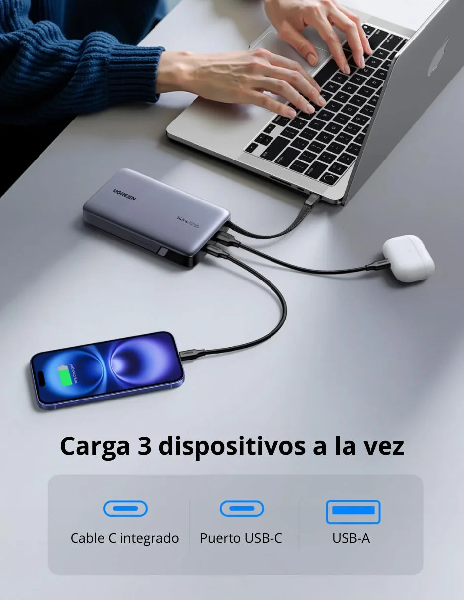 Power Bank Ugreen 145w 20000mah Nexode Cable Type C