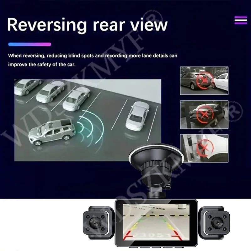 3/4 Channels 360° DashCam WIFI Video Recorder 1080P