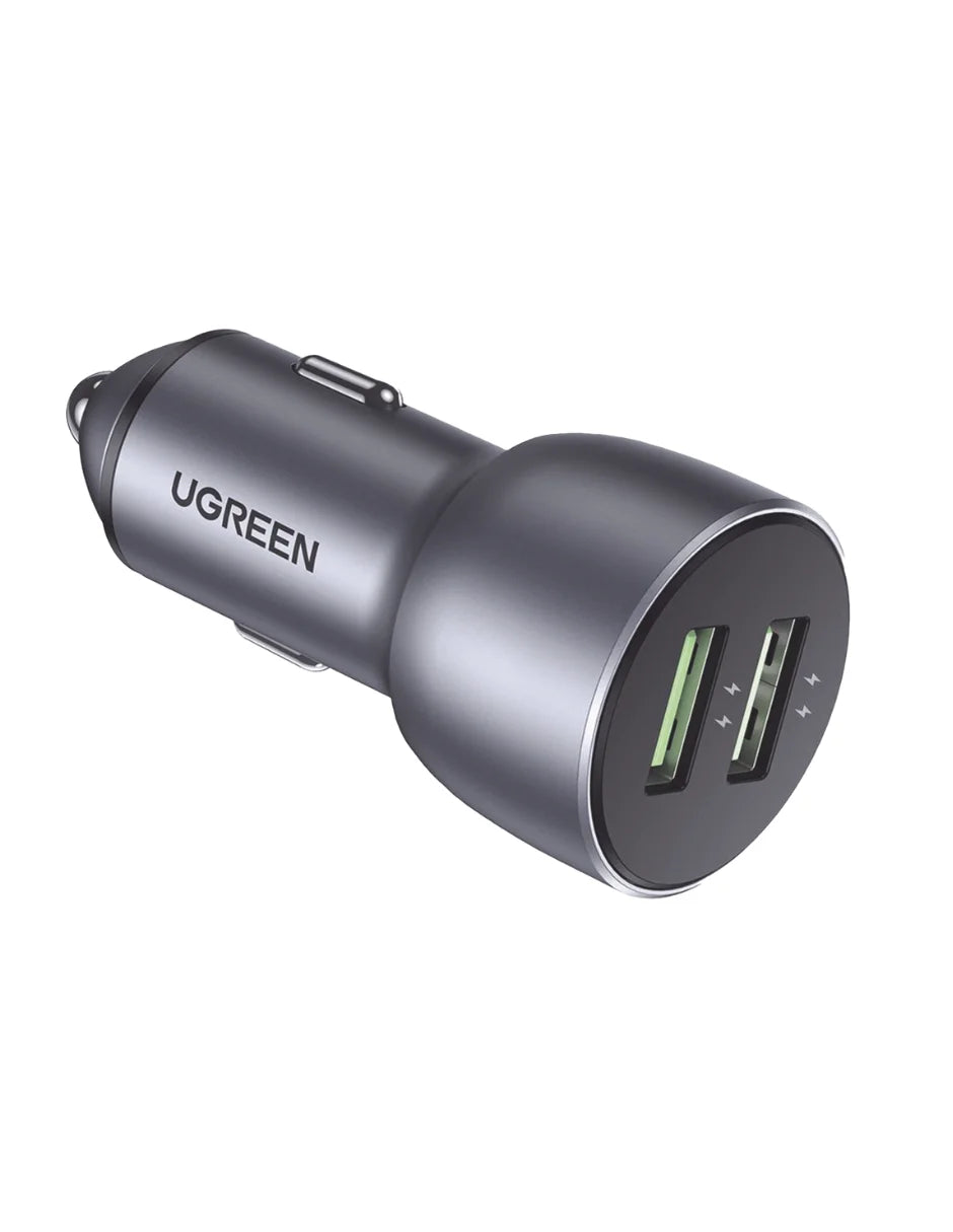 Ugreen 10144 36w Dual Usb-a Qc 3.0 Aluminum Car Charger