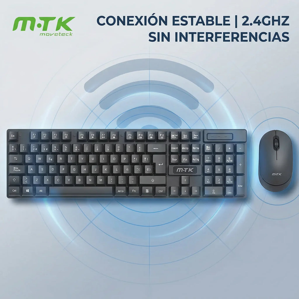 Mtk 2.4Ghz Wireless Teclado y Mouse Kit