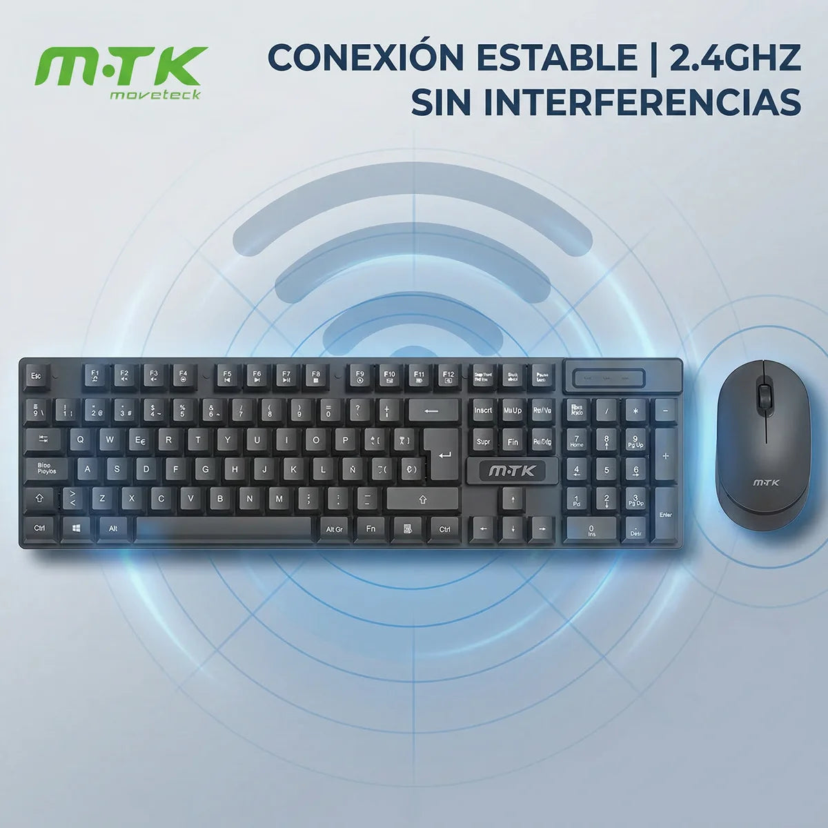 Mtk 2.4Ghz Wireless Teclado y Mouse Kit
