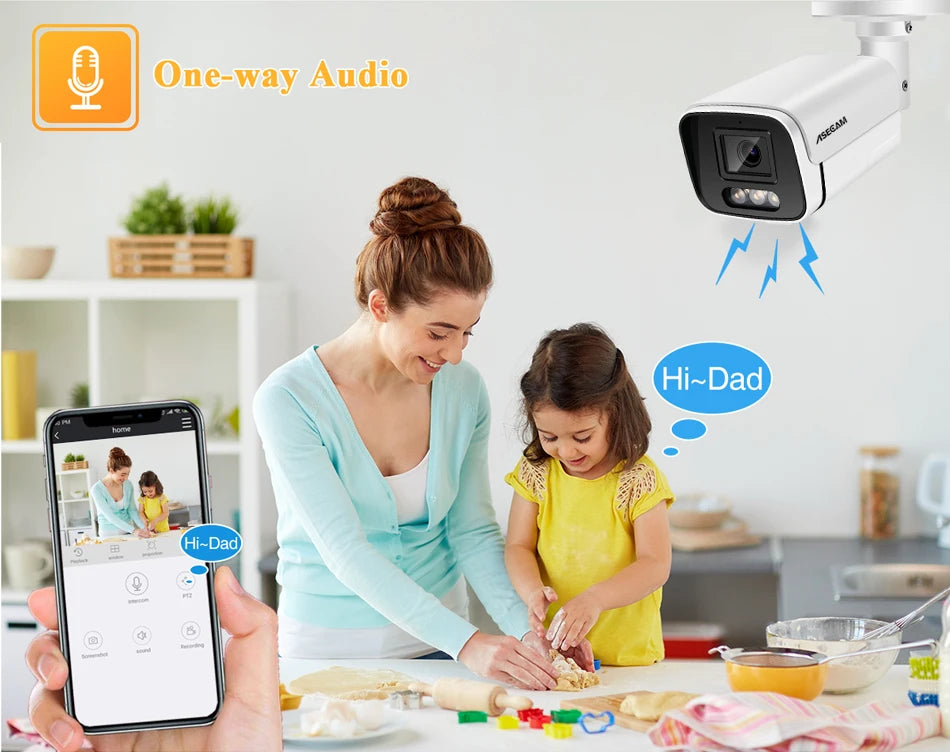 4K 8MP IP Camera Audio Outdoor POE H.265 Onvif