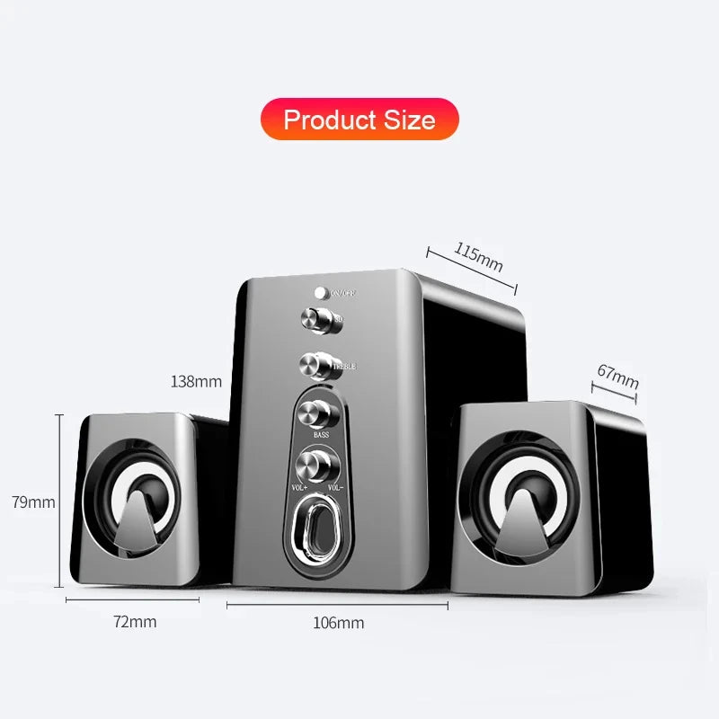 Computer Speakers Home Theater System PC Bass