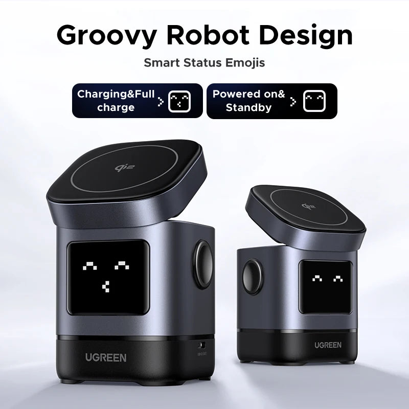 Soporte Cargador Inalámbrico UGREEN Magnético 2‑en‑1 para iPhone