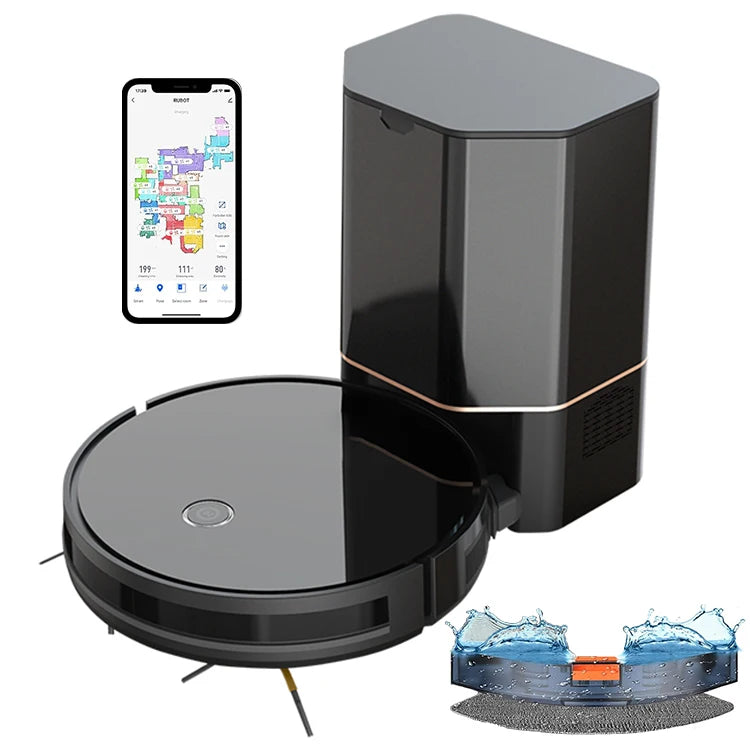 Home Cleaning Robot Vacuum with M8 Self-Emptying Wi-Fi App