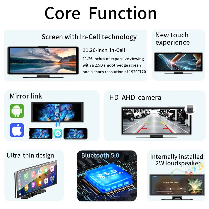 Pantalla Carplay & Android Auto 
11.26” Touch Screen