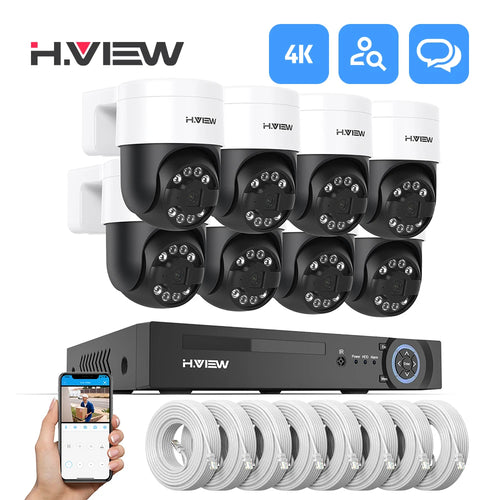 Sistema CCTV PoE con Detección Humana y PTZ H.VIEW