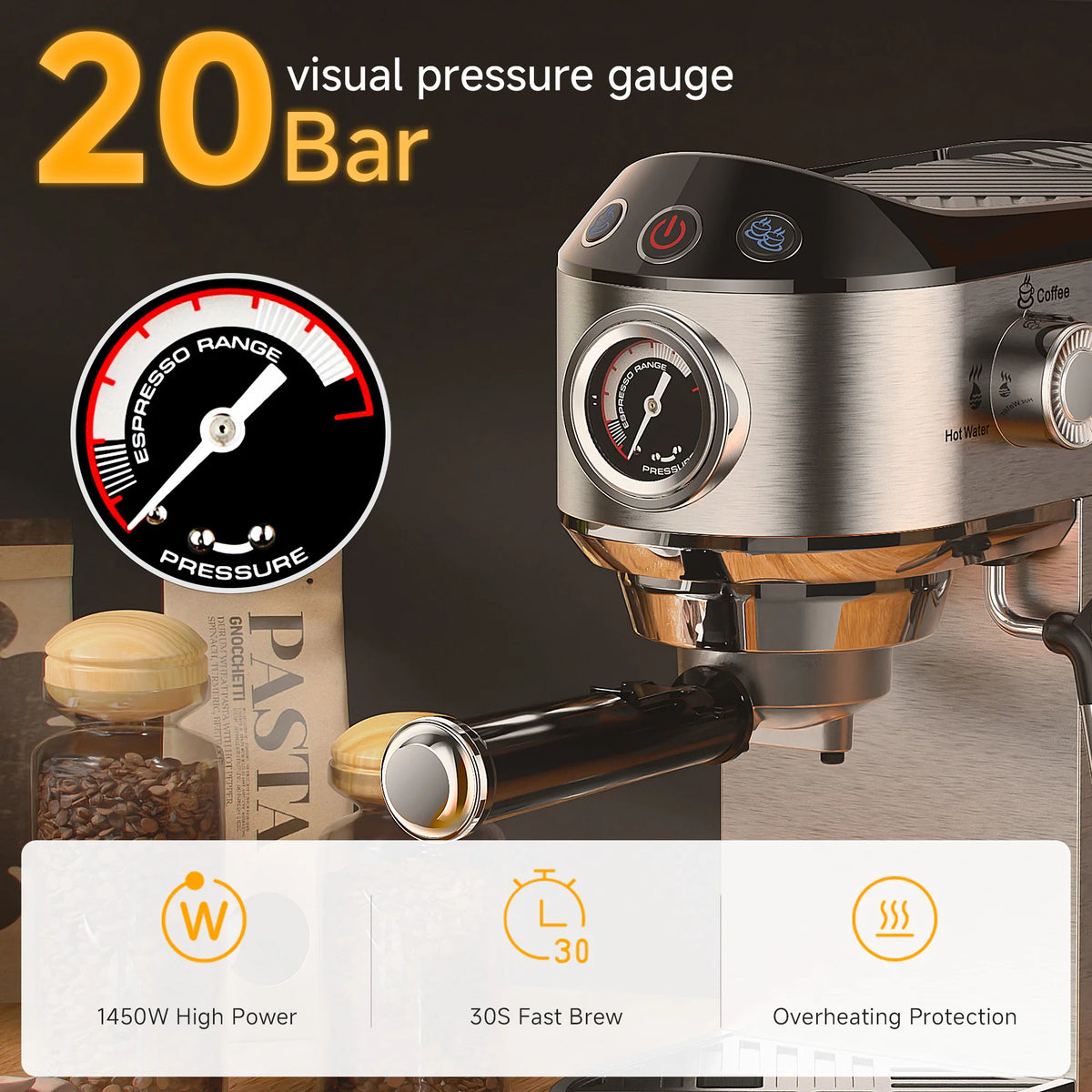 Cafetera Semiautomática BioloMix 20 Bar