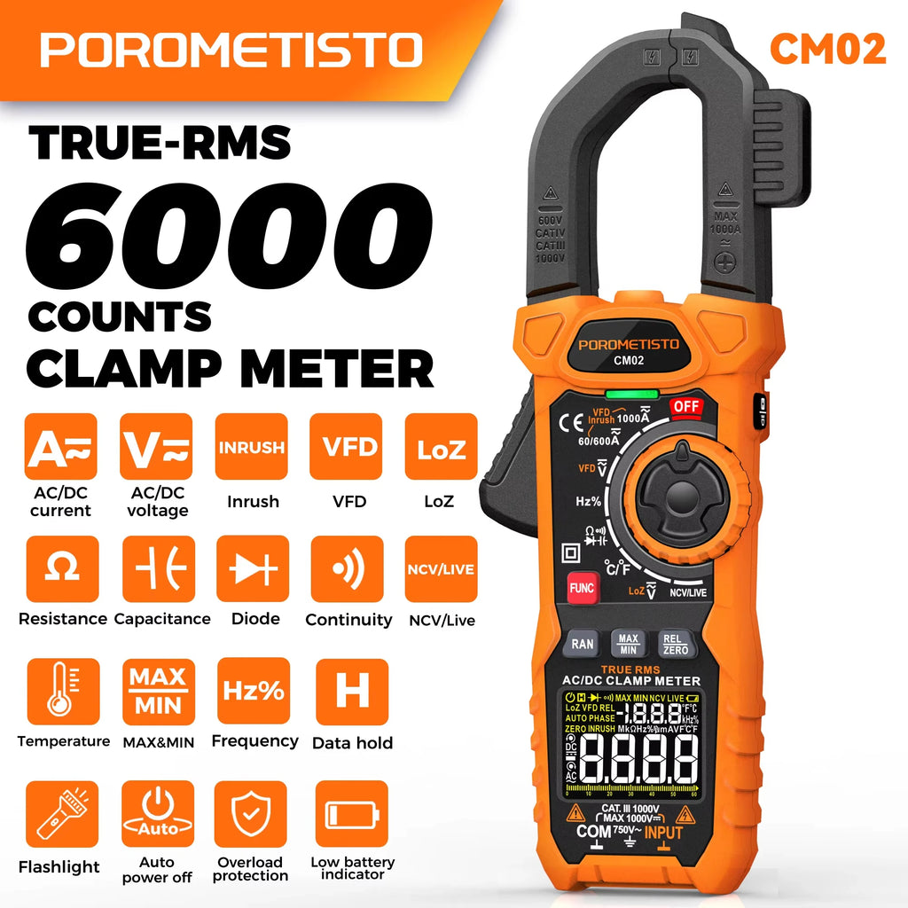 True RMS Digital Clamp Meter