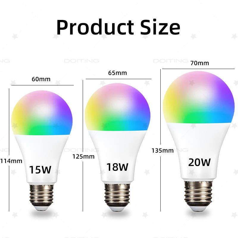 Homekit WiFi E27 Smart Dimmable Bulb RGBCW 110V