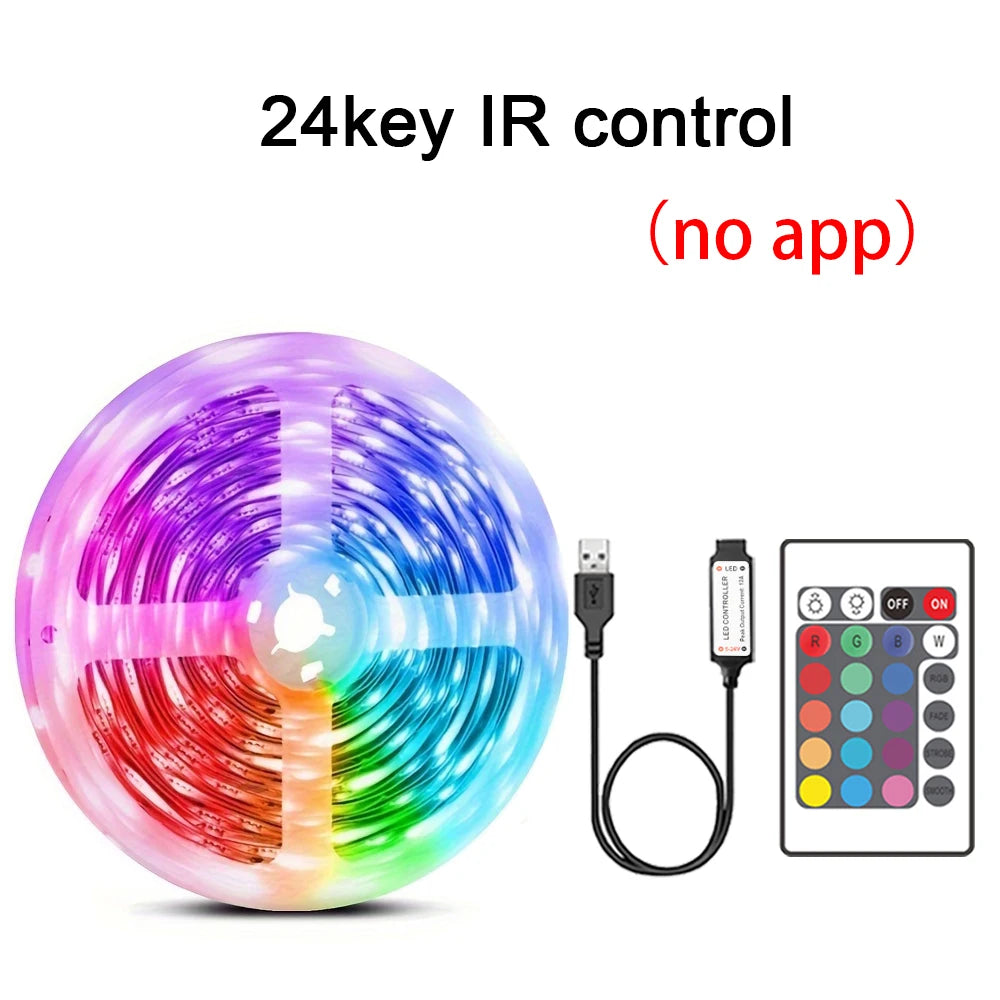 Tira LED RGB 5V con Música y Mando