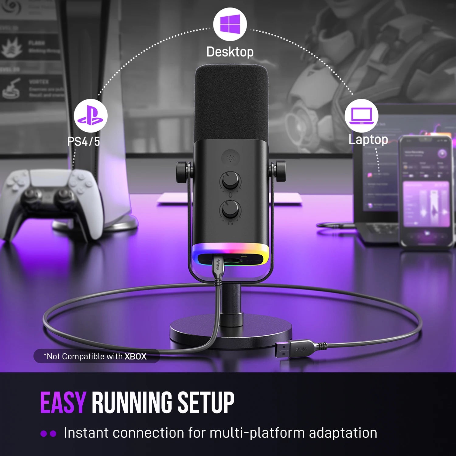 Micrófono FIFINE USB/XLR Dynamic