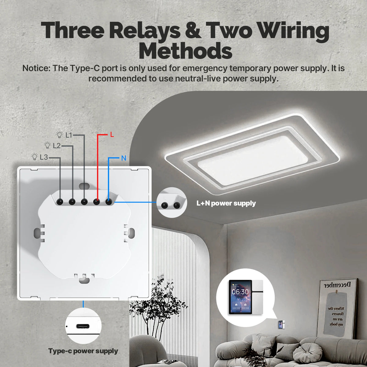 MOES Tuya Panel de Control Inteligente de 3.5"