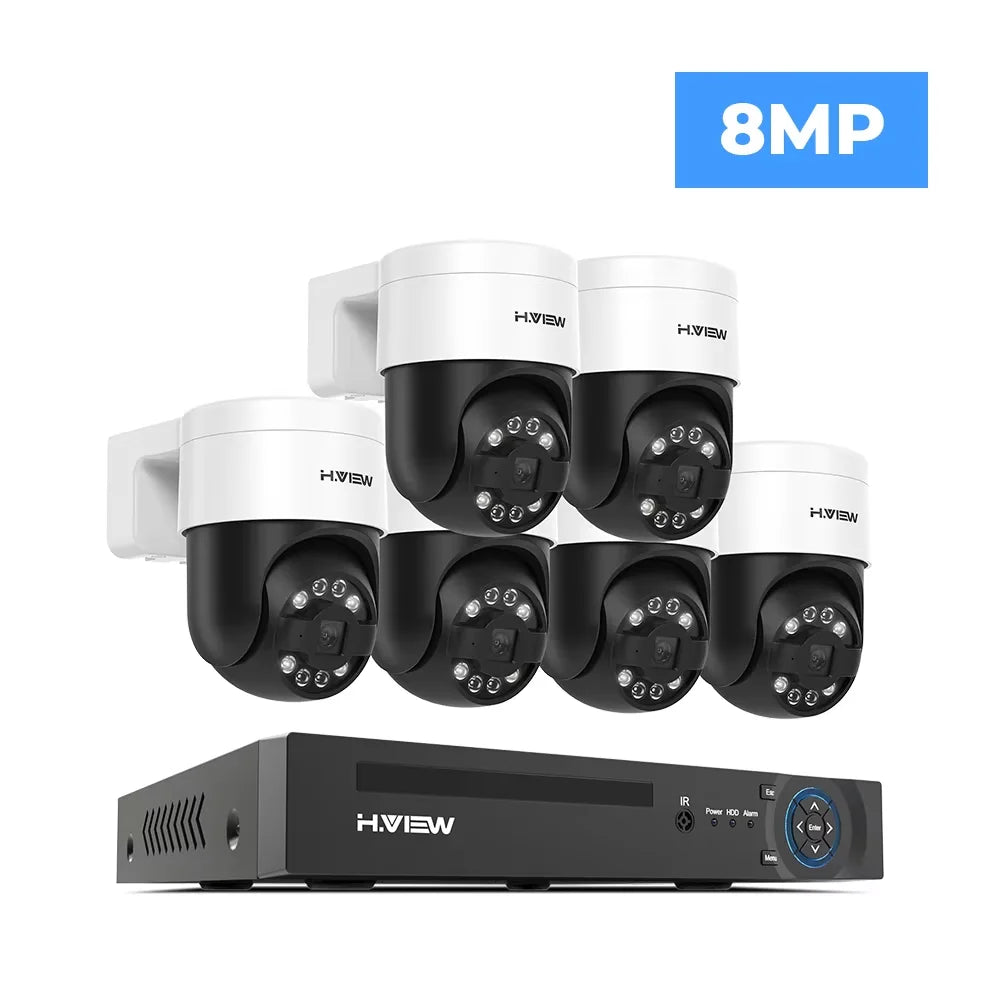 Sistema CCTV PoE con Detección Humana y PTZ H.VIEW