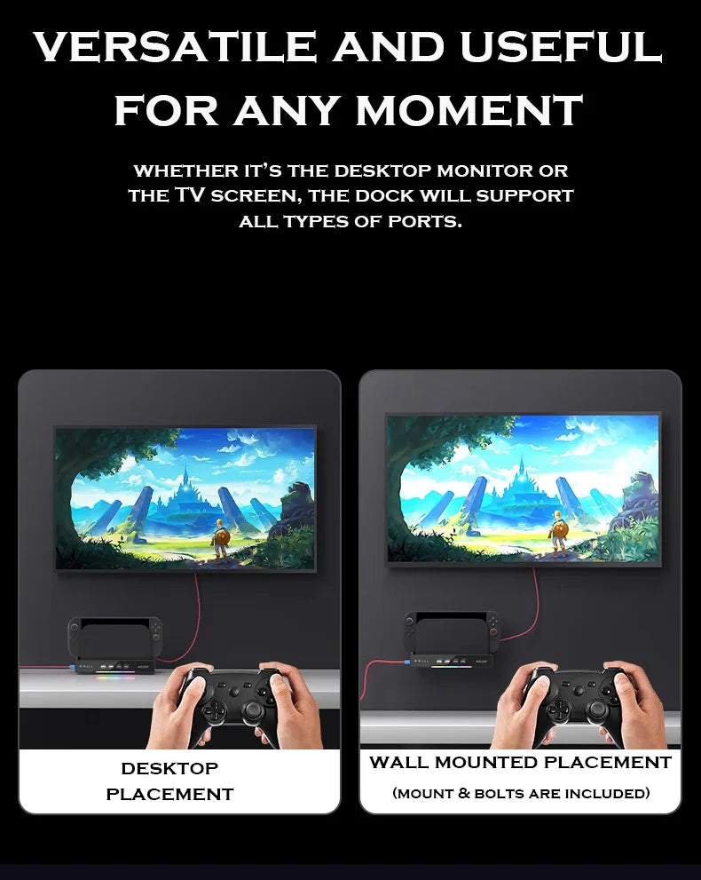 For Switch 2 Gaming Console Cooling Fan Storage Base Charging Dock