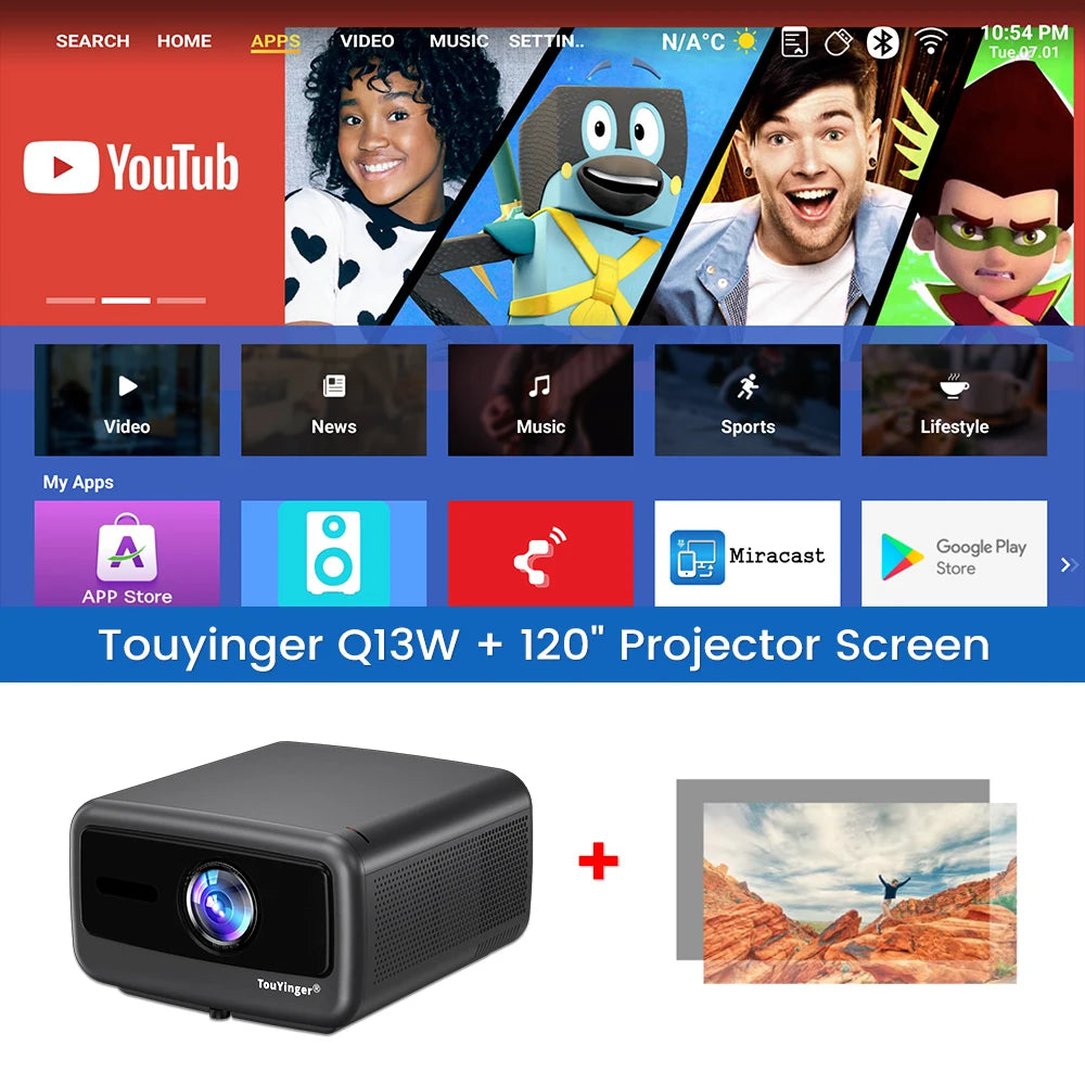 Proyector Touyinger Q13W 3800ANSI Full HD