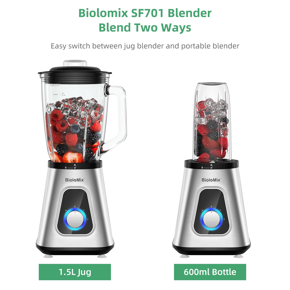 Licuadora BioloMix 1.5 Vidrio