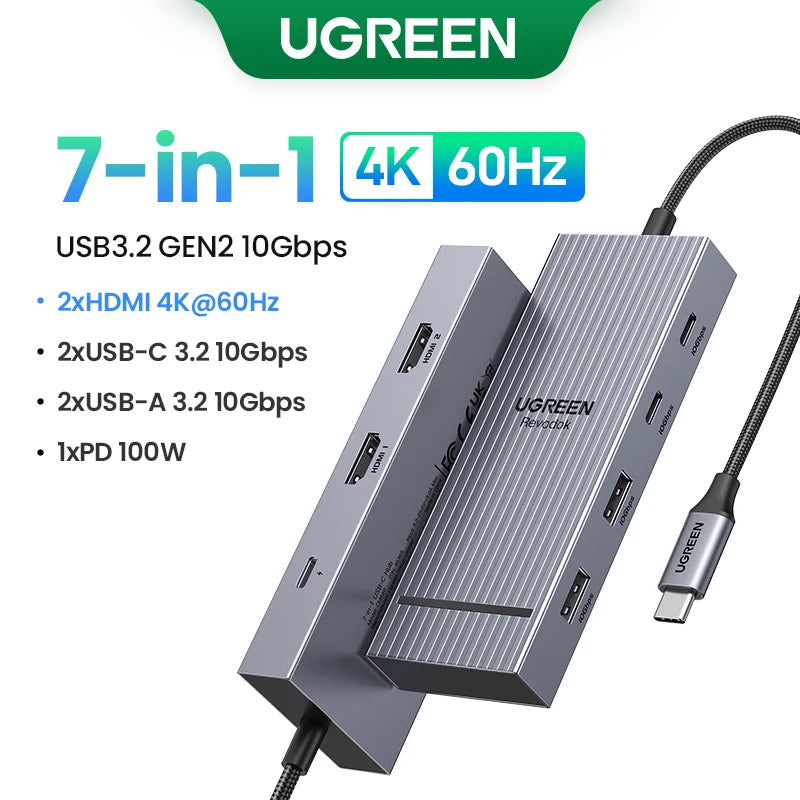 Multi hub UGREEN USB C HUB 4K60Hz 7-in-1