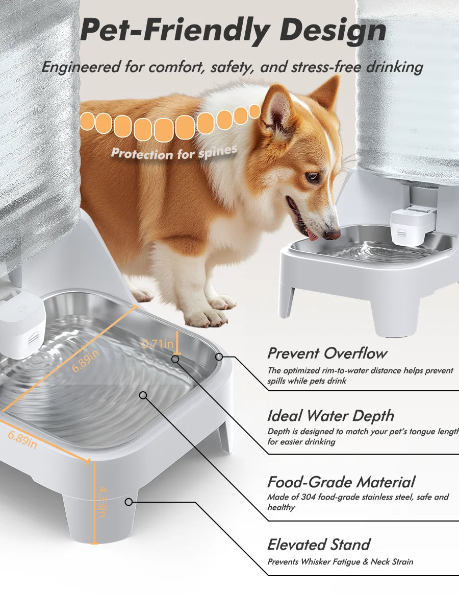 Furpipi 8L Capacity Automatic Pet Feeder & Water Dispenser