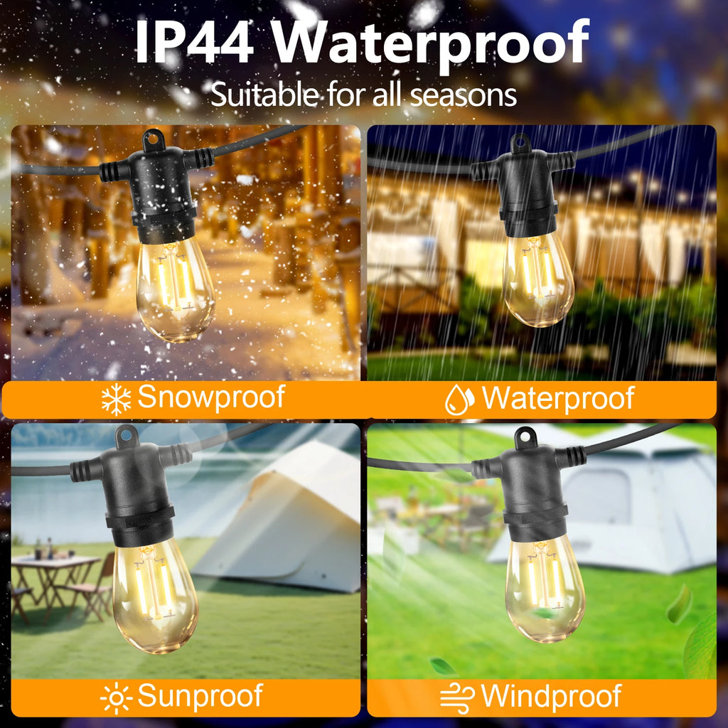 S14 E27 220V Outdoor LED String Lights