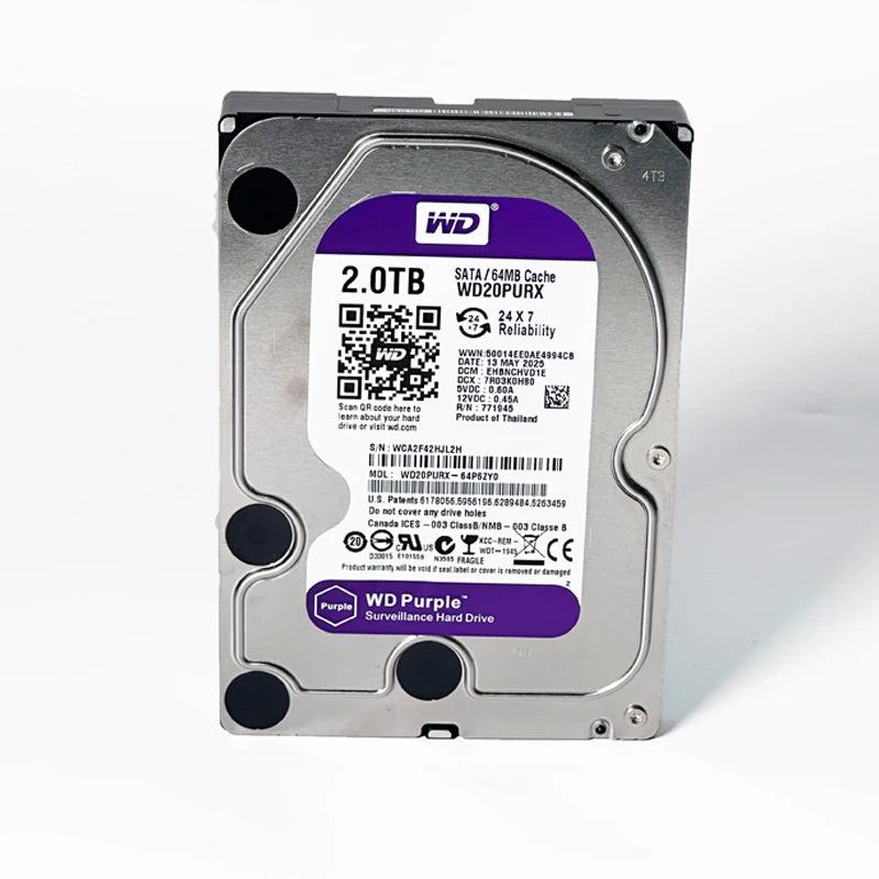 Disco Duro WD Purple Alta Fiabilidad para Cámaras de Seguridad