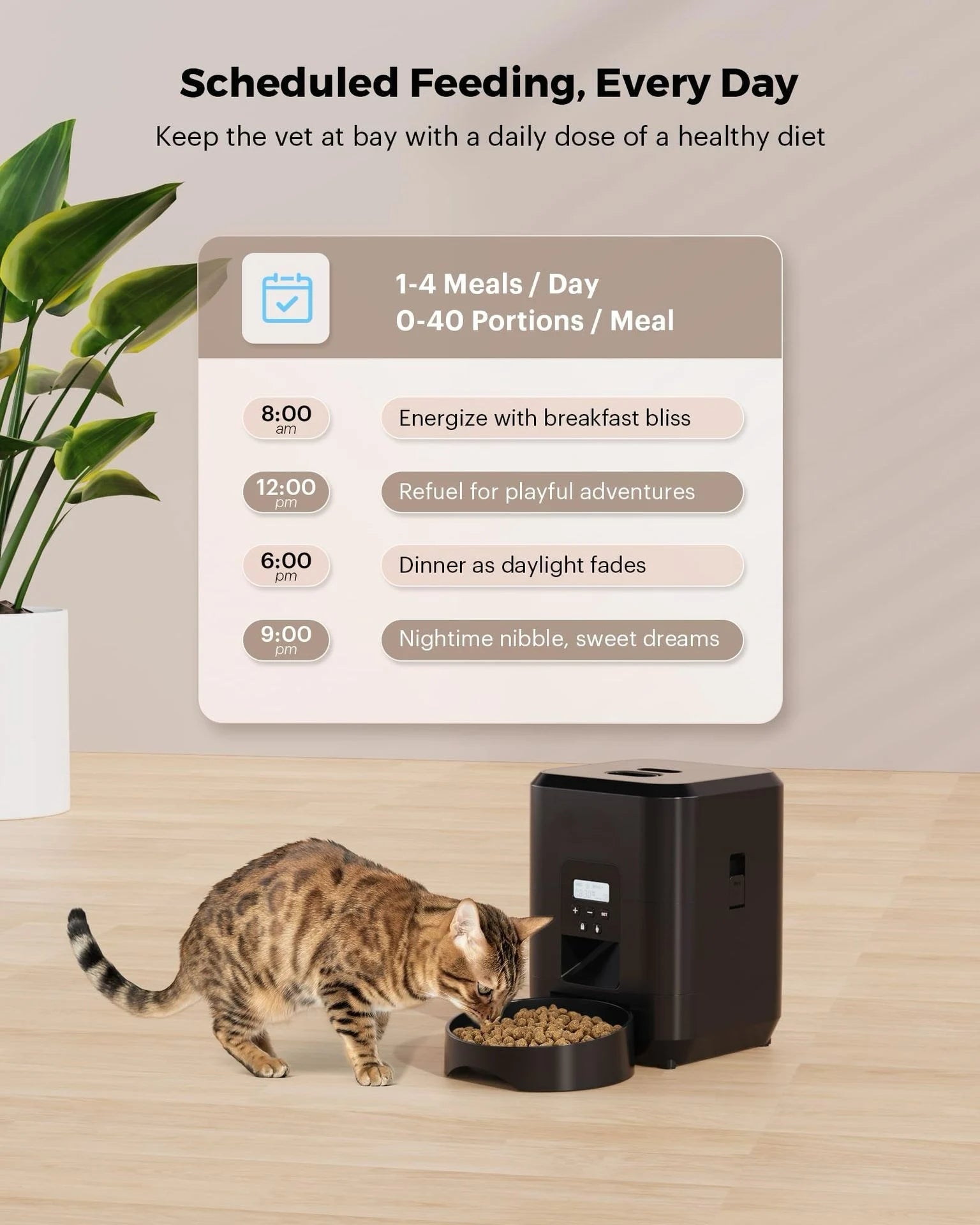 2L Smart WiFi Automatic Pet Feeder for Cats And Dogs