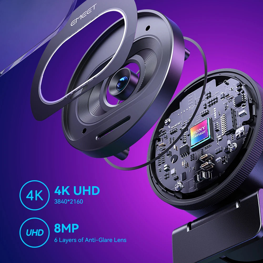 Webcam 4K Streaming Web Camera 1080P