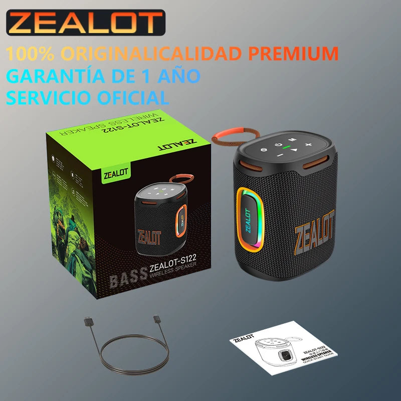 Bocina Zealot-S122 Wireless Bluetooth Aprueba de Agua