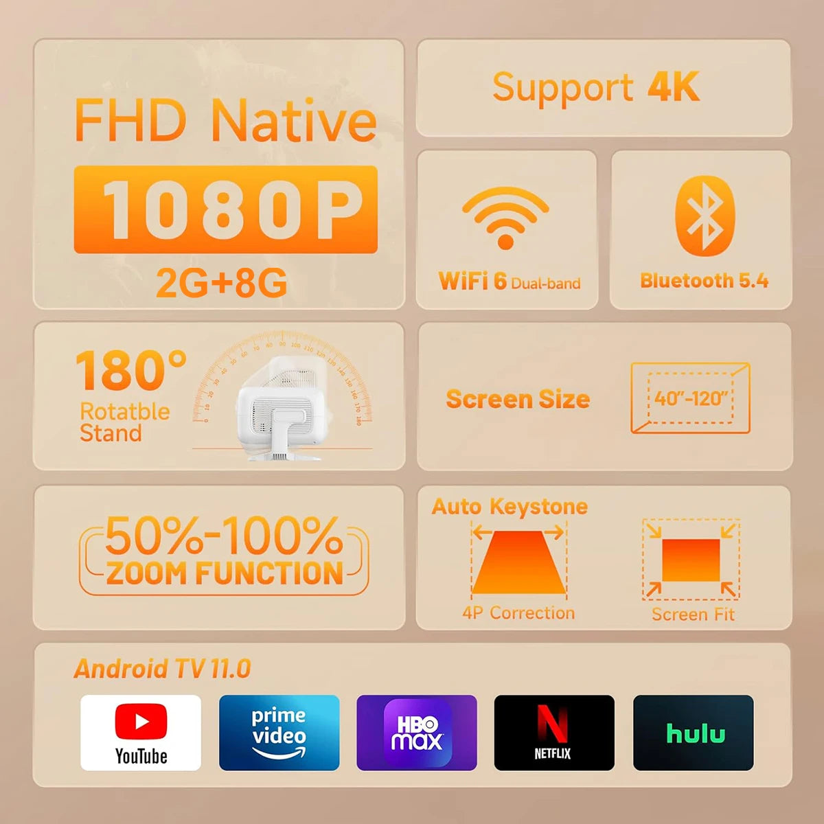 Proyector DITONG X3 4K Android