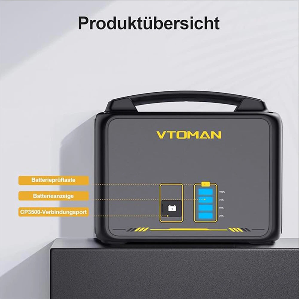 Batería Portátil VTOMAN Jump 1500 Batería Extra 1548Wh