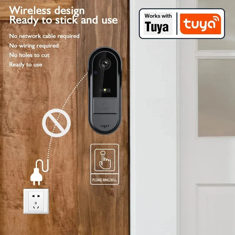 Tuya WiFi doorbell  2-way HD 1080P