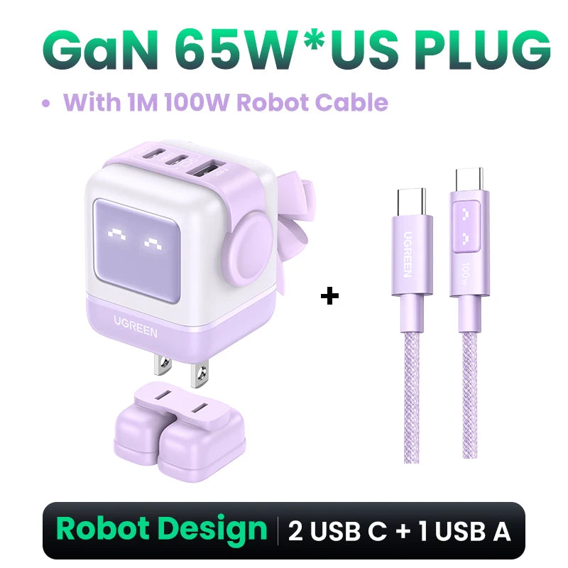 Cargador GaN 65W/30W UGREEN Robot