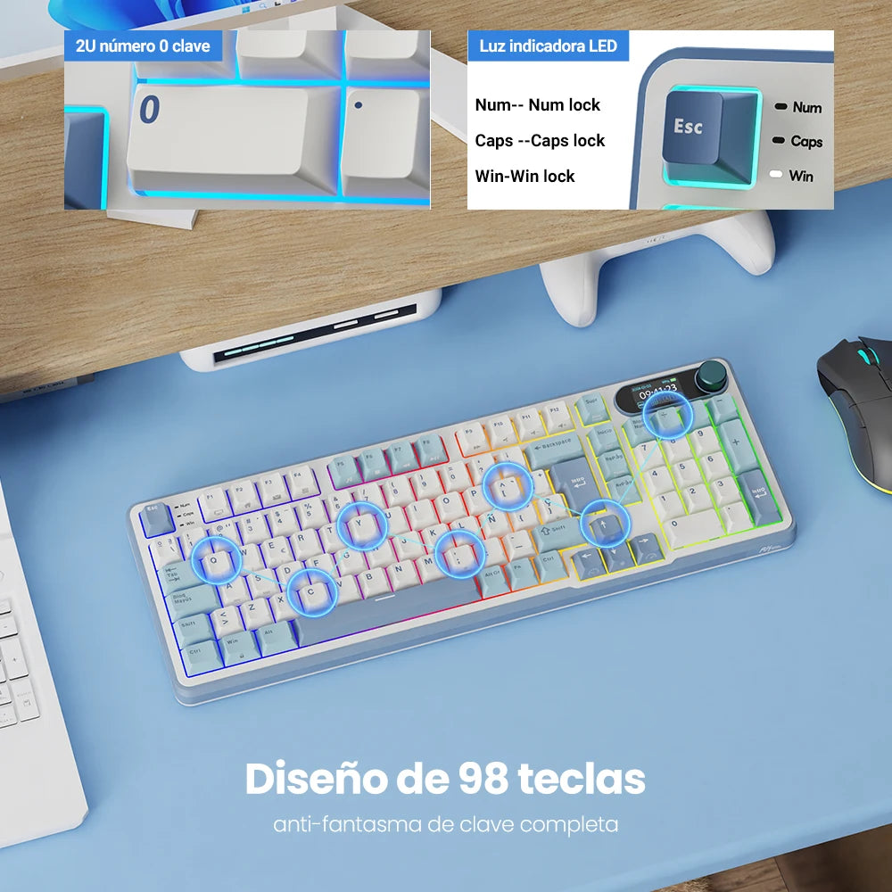 RK S98 ROYAL KLUDGE Top Mount Teclado Mecanico