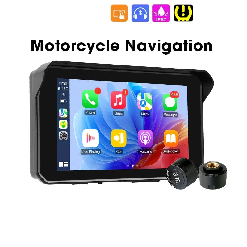 Pantalla Carplay & Android Auto Portable 5" para Motocicleta