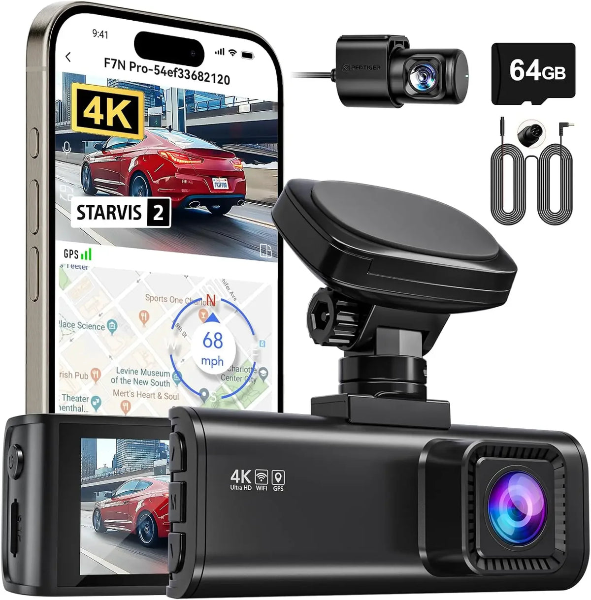 REDTIGER F7N PRO Dash Camera 4K Dash Cam