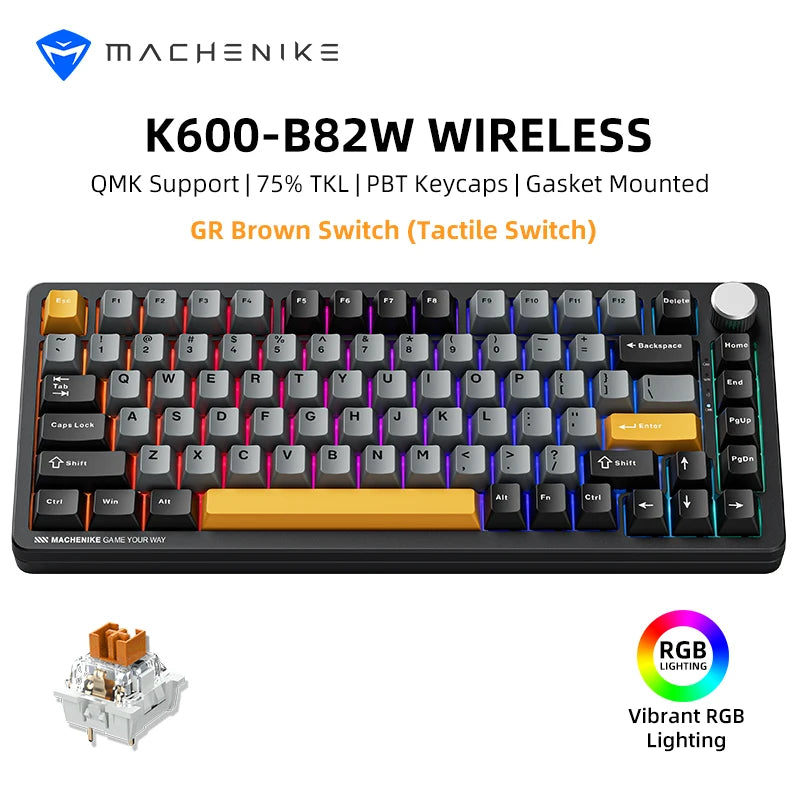 Machenike K600-B82W Teclado mecanico