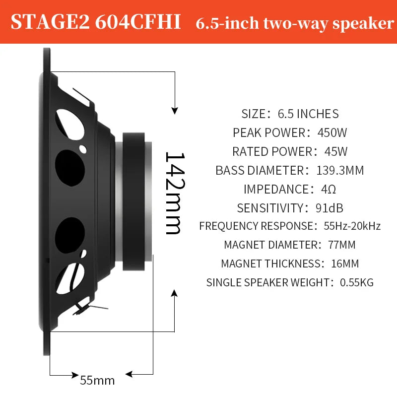 Bocina JBL Car Audio Speaker 6.5-Inch Car Audio
