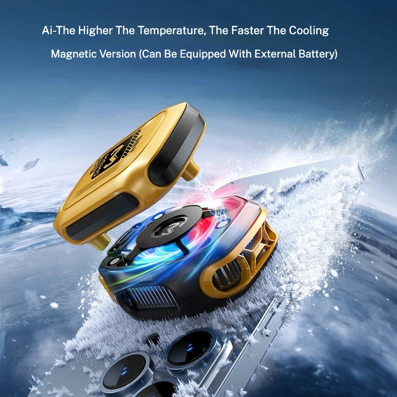 MEMO CX12 Gaming Cooler, Mobile Phone Cooler with External Battery, Magnetic Semiconductor Ice Cooling Radiator