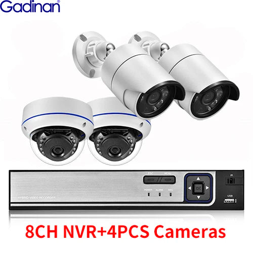 Gadinan Sistema de Videovigilancia 8MP 4K POE