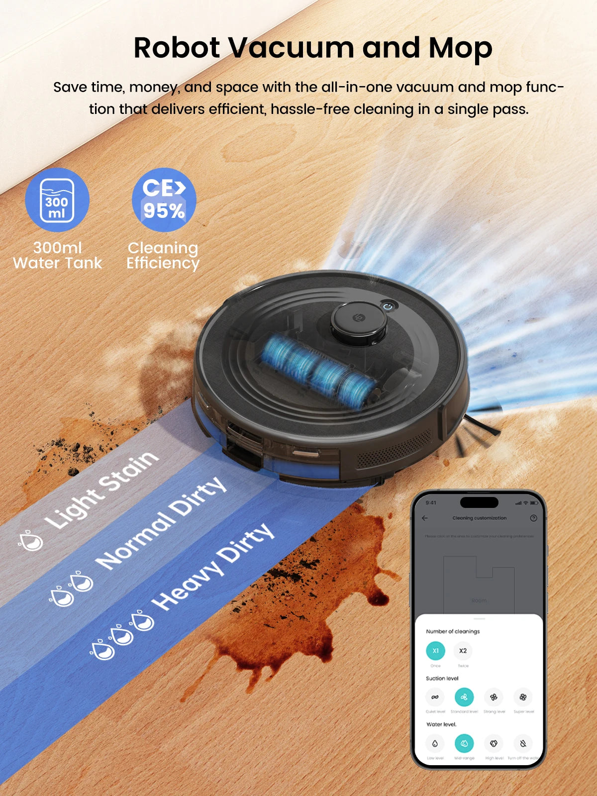 Lefant M2Pro Robot Vacuum Cleaner and Mop